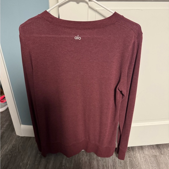 Burgundy Long Sleeve Sweater - Picture 2 of 3